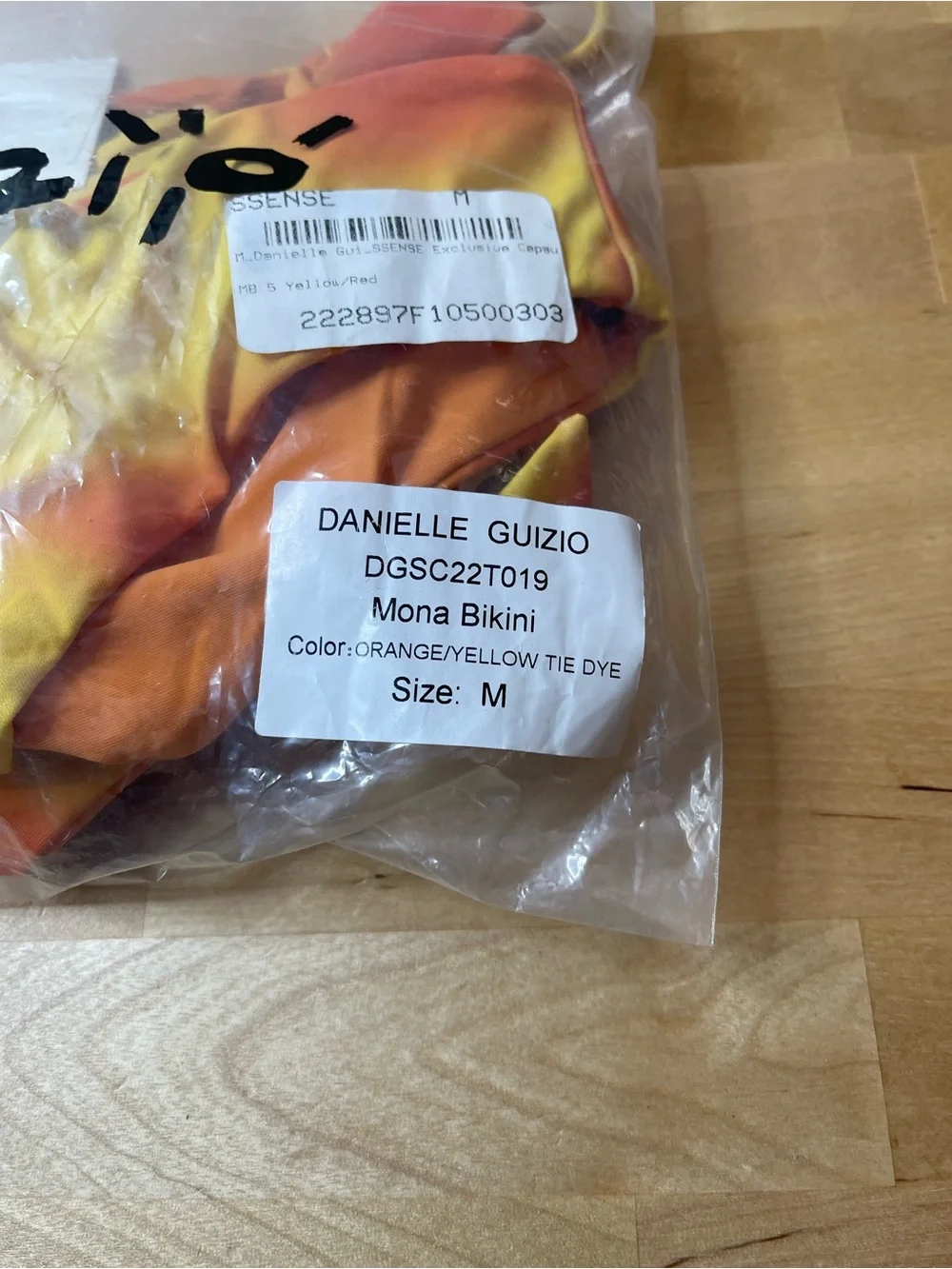 DANIELLE GUIZIO SSENSE Exclusive Yellow & Orange Mona Bikini Set Size M